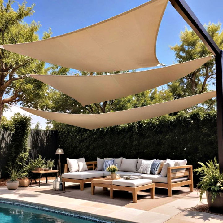 shade sails pool privacy