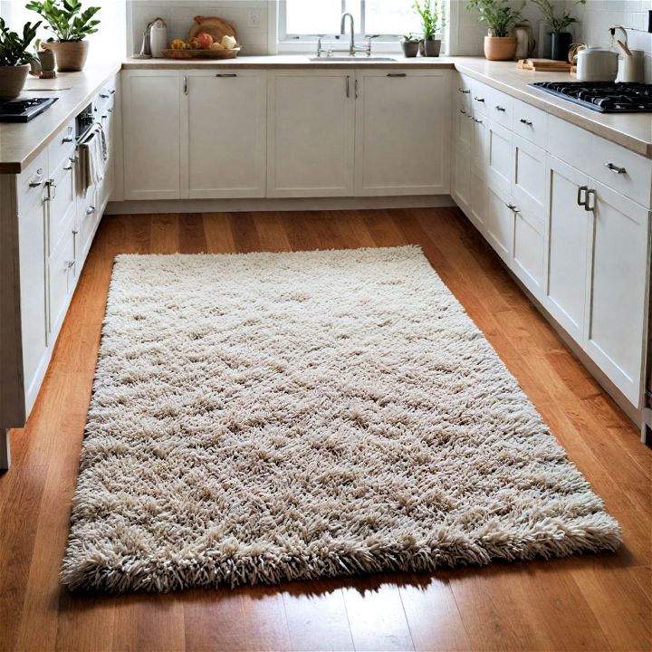 shag rug to create a cozy surface