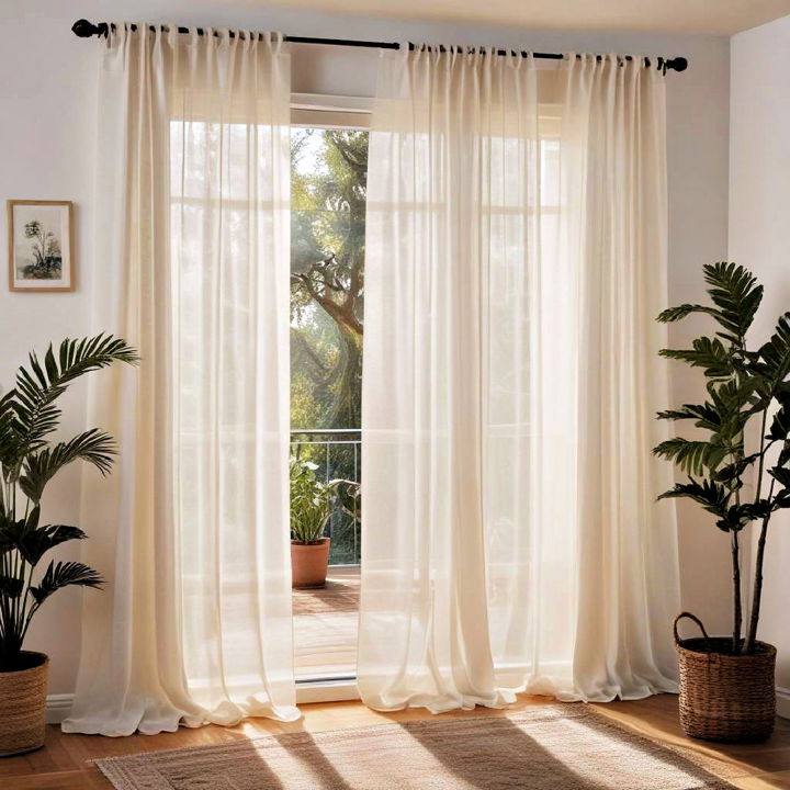 sheer curtains to create a dreamy look