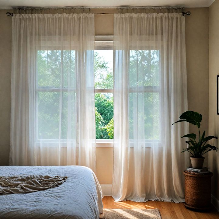sheer window curtains for an airy feel