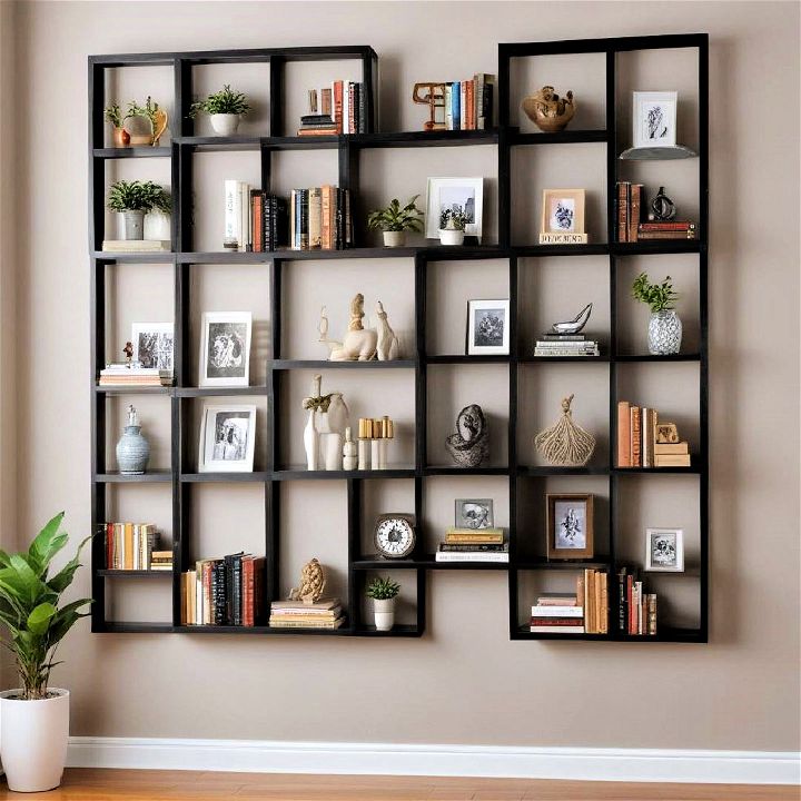 shelves for tall wall decor