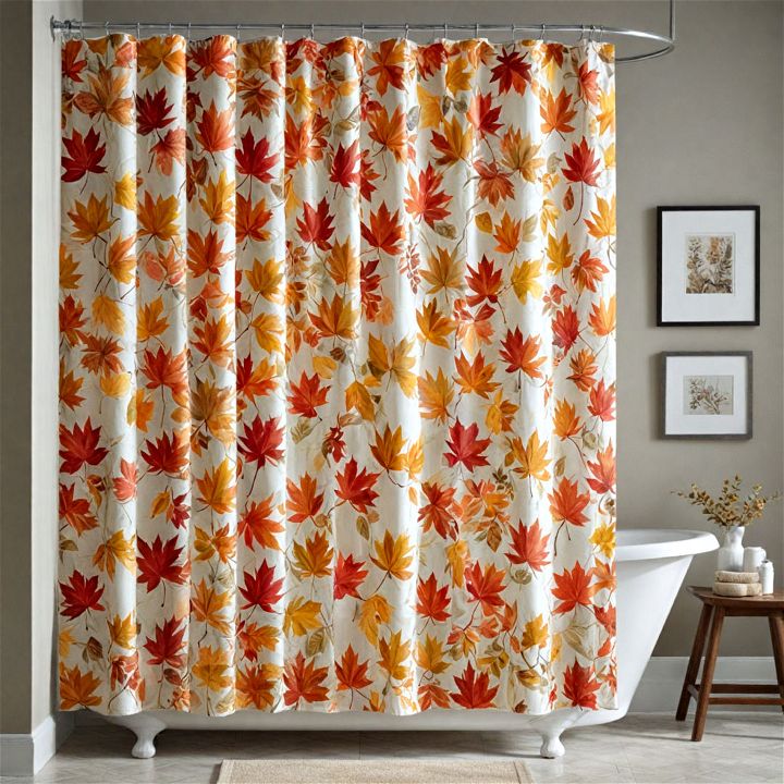 shower curtain for fall bathroom