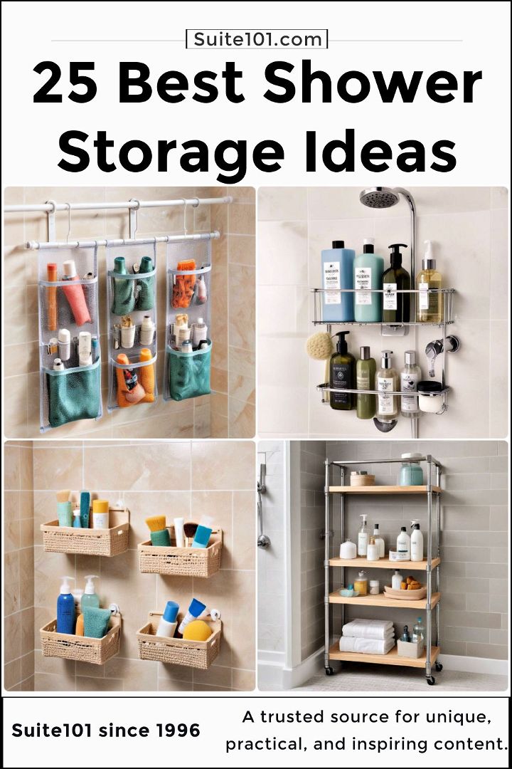 shower storage ideas to copy