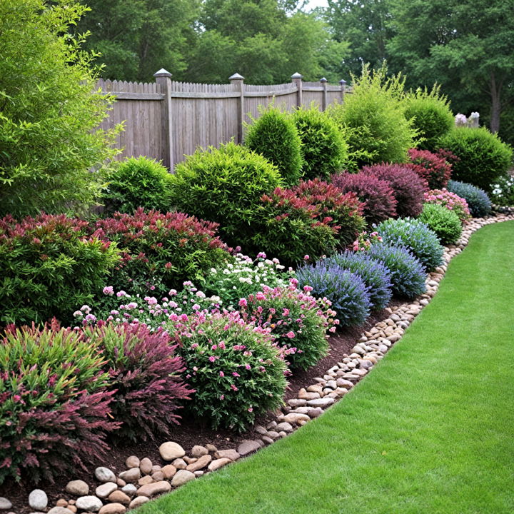 shrubs and bushes for fence line landscaping