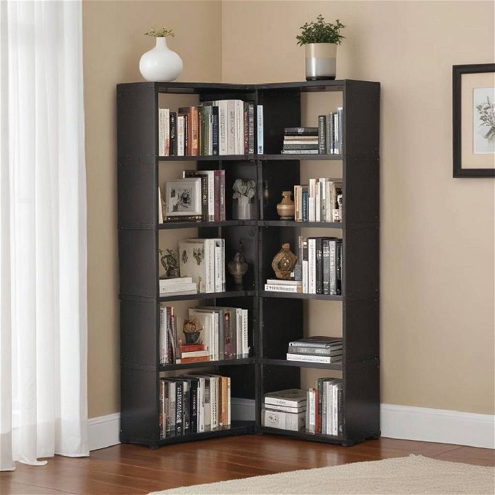 simple convertible corner bookshelf