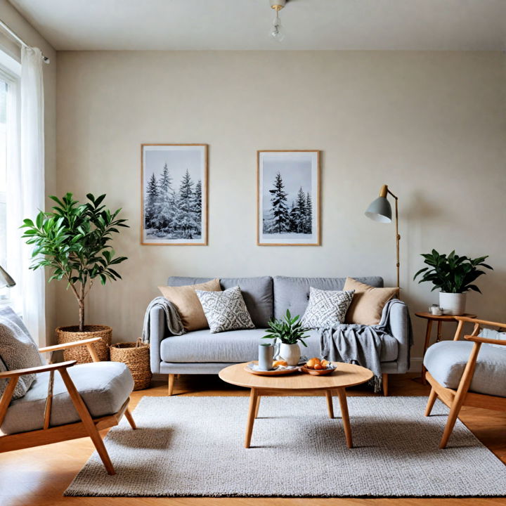 simple scandi design neutral living room