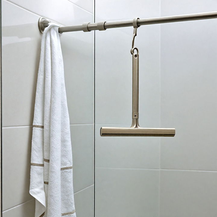 simple shower squeegees with hooks