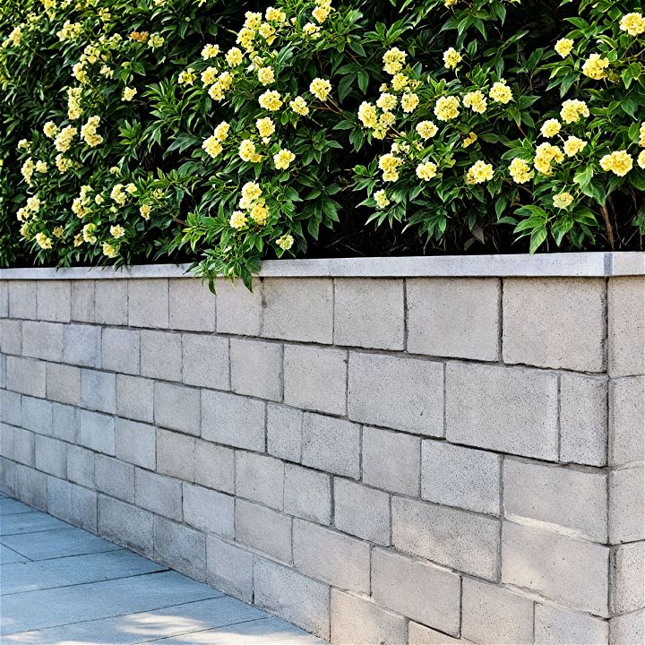simple yet robust cinder block retaining wall