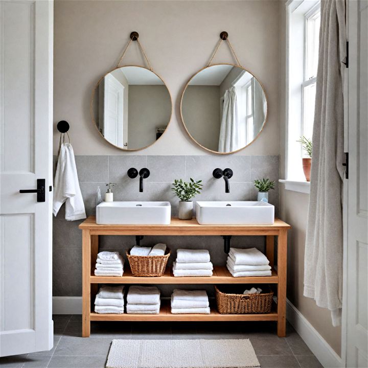 simplicity for an airy and light filled bathroom