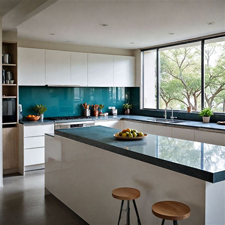 single level counter for minimalist kitchen