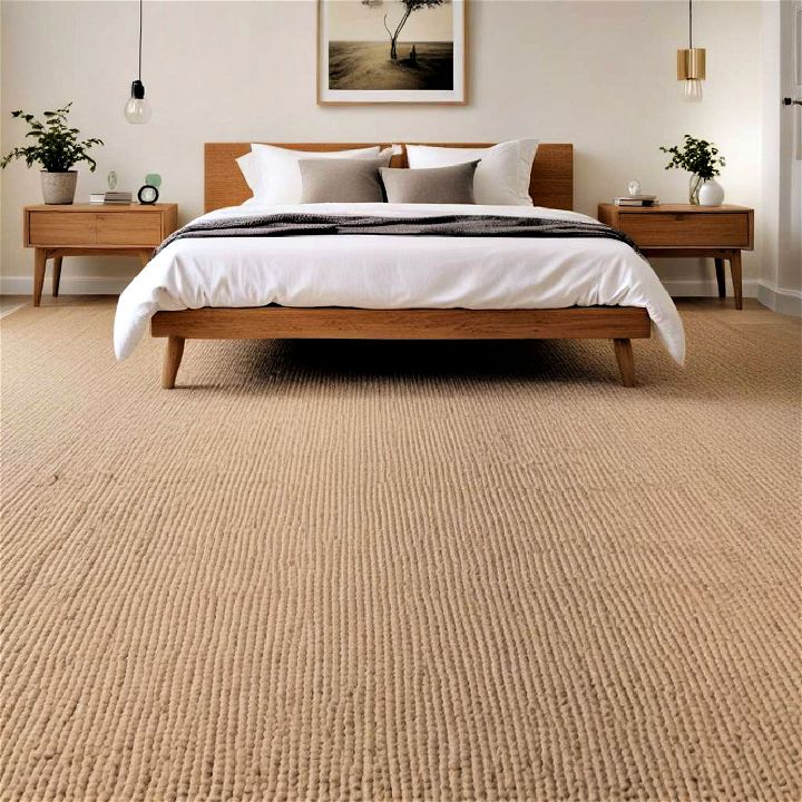 sisal carpet bring nature to bedroom