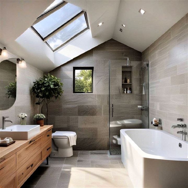 skylight cottage bathroom