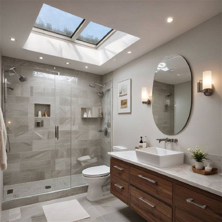 skylights for small bathroom lighting