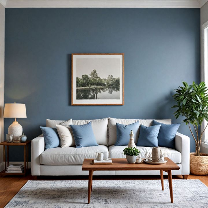 slate blue living room