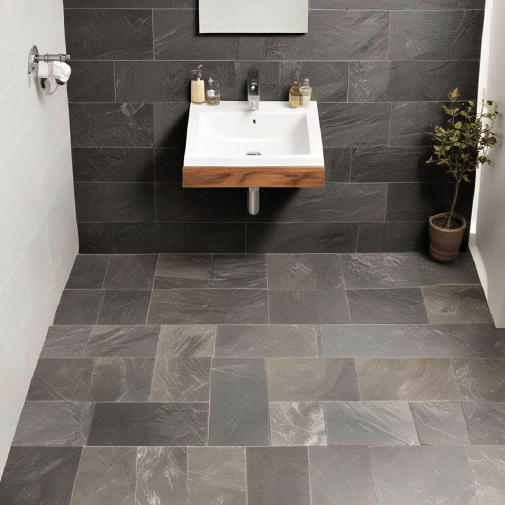 slate tiles bathroom flooring