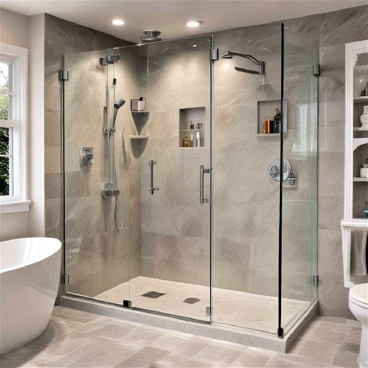 sleek and modern glass shower enclosure