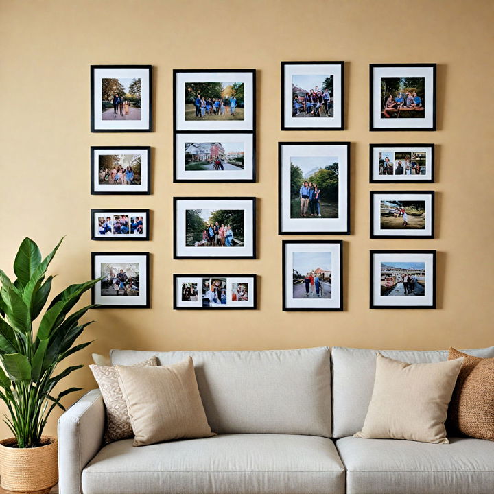 sleek floating frames wall