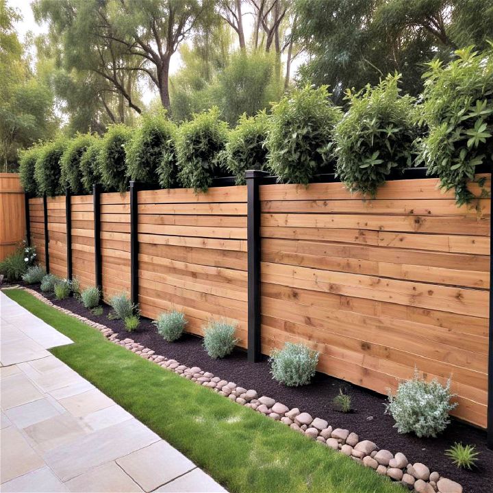 sleek horizontal fence