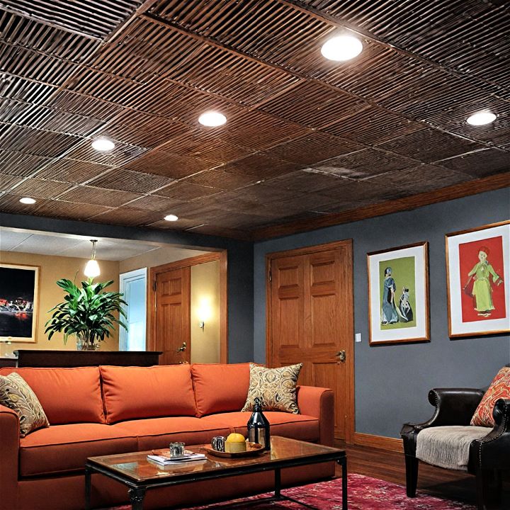 sleek metal ceiling panels