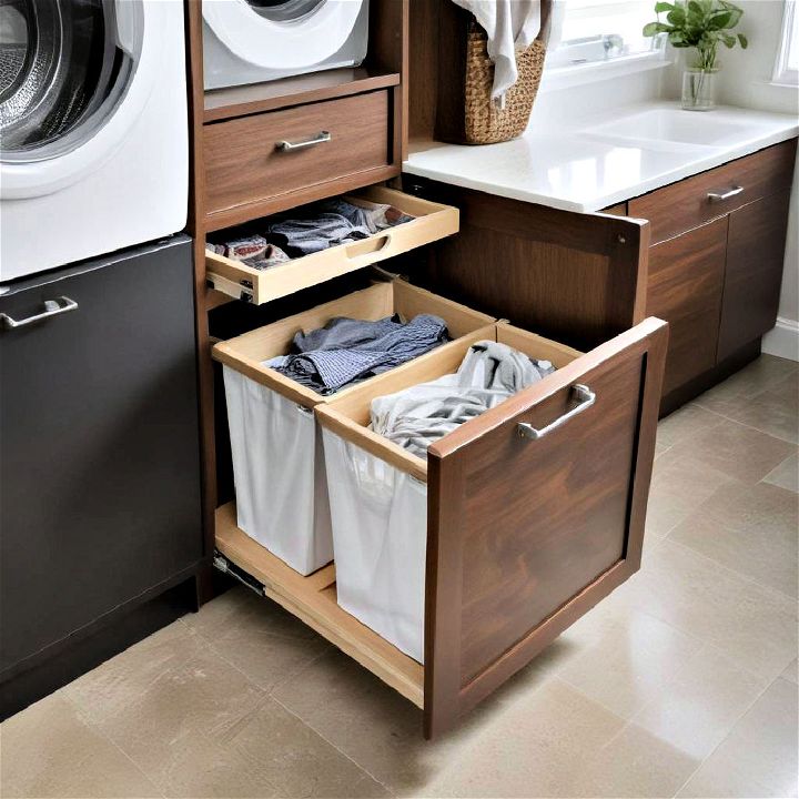 slide out hampers for laundry room