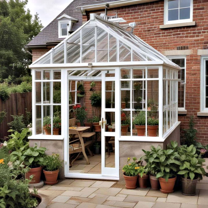 small greenhouse patio