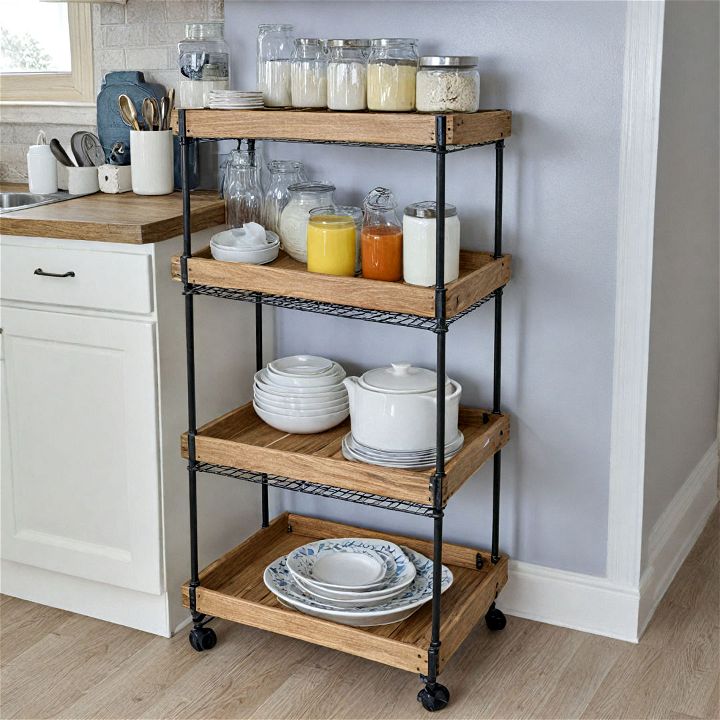 small kitchen tiered shelf organizers