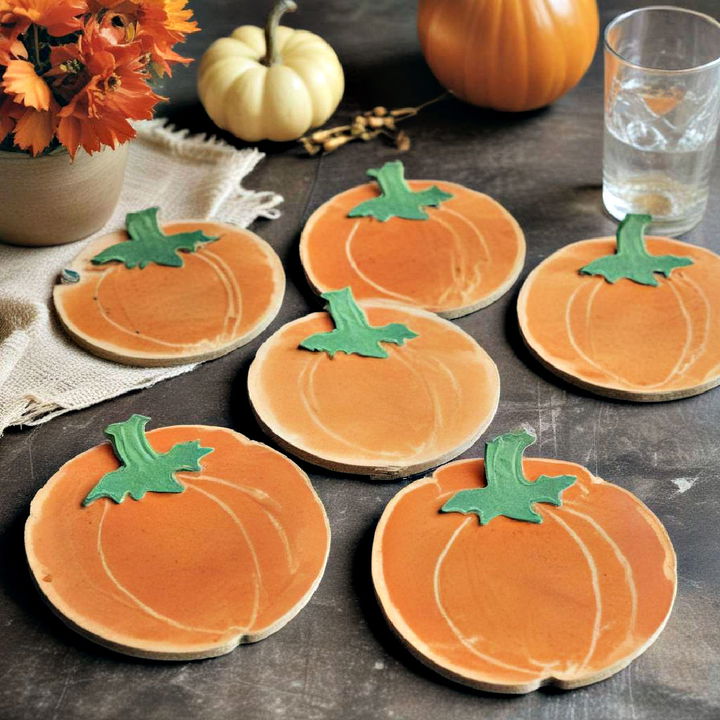 small pumpkin coasters