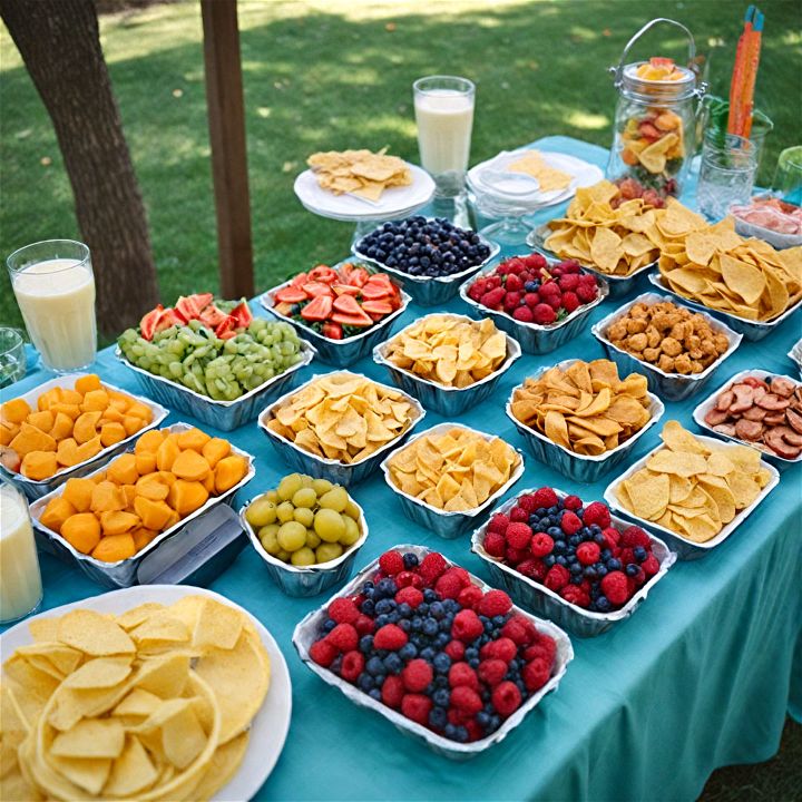snack station for pool party