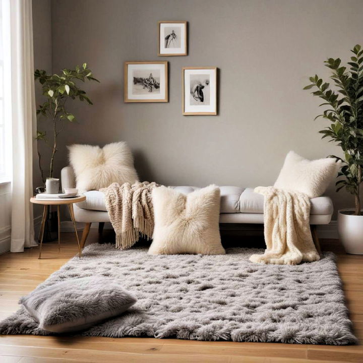 snug room warm textile accents