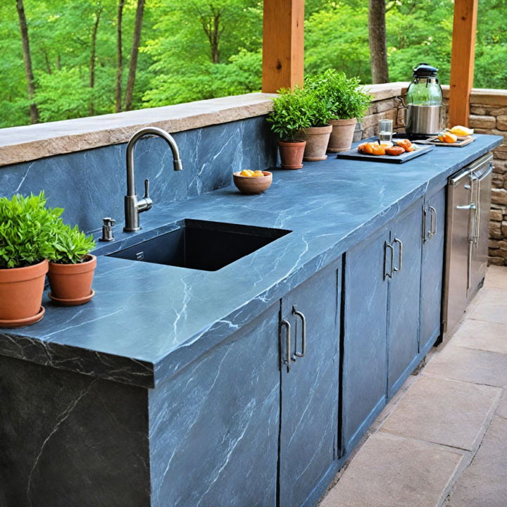 soapstone countertop to add rustic charm