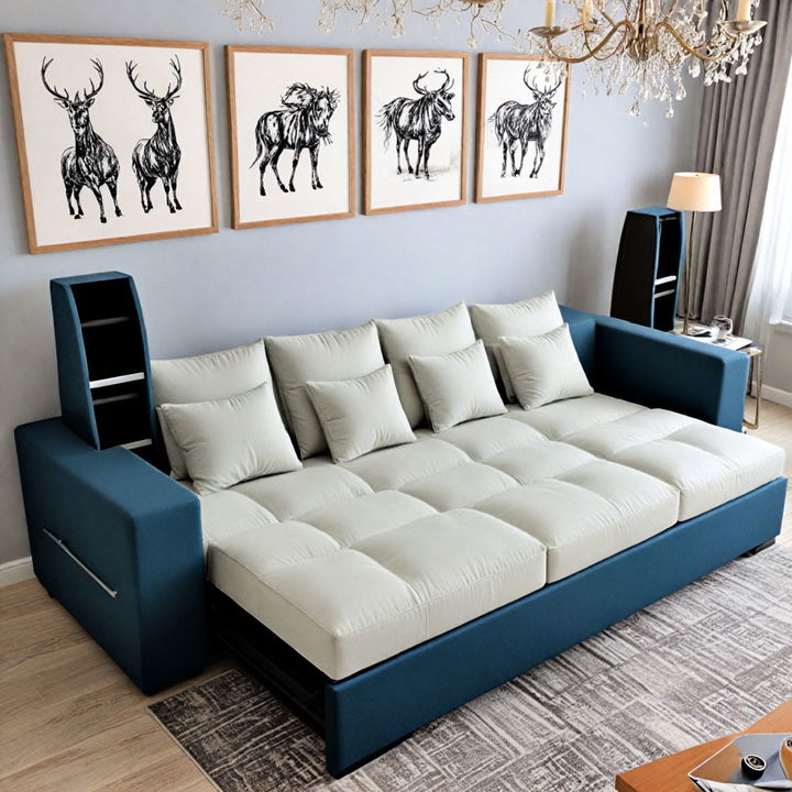 sofa bed to keep media room functional