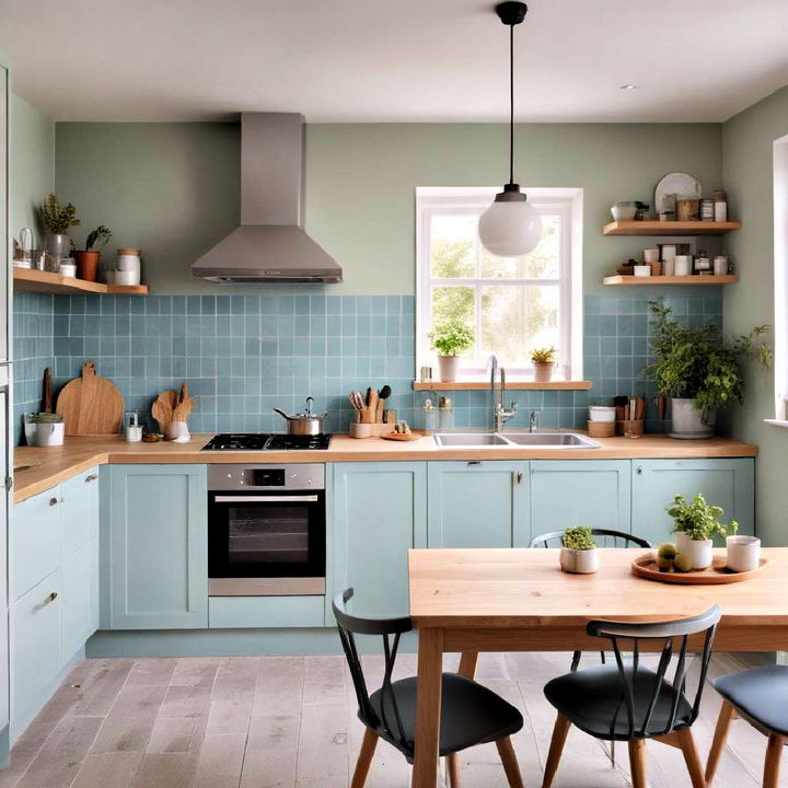 soft color palettes scandinavian kitchen