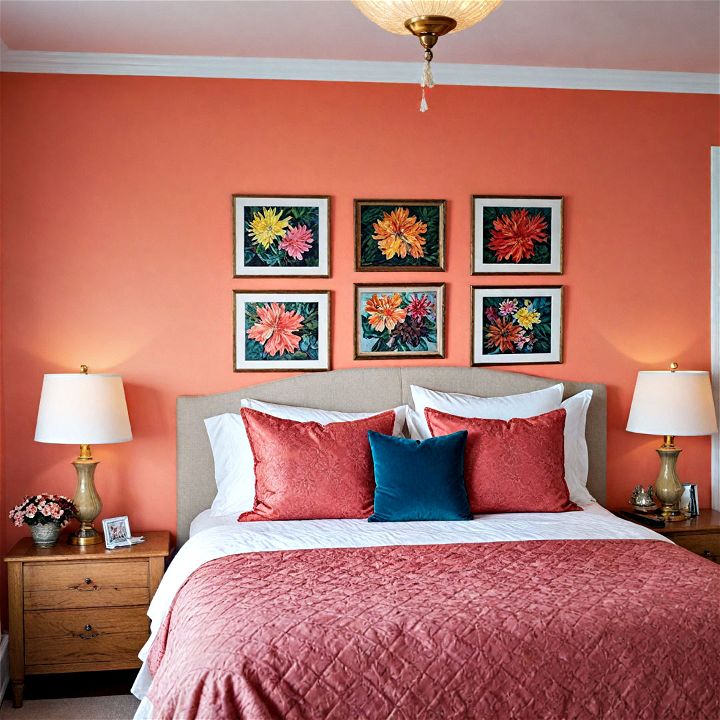 soft coral bedroom paint color