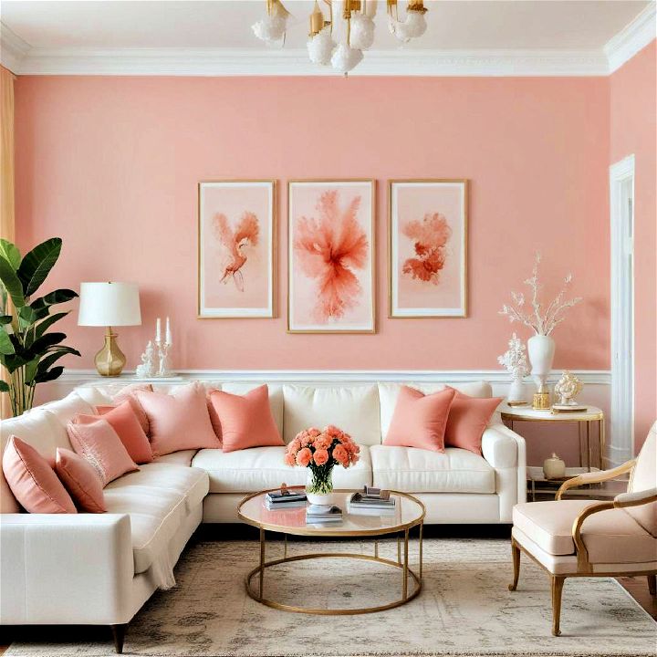 soft coral color for living room