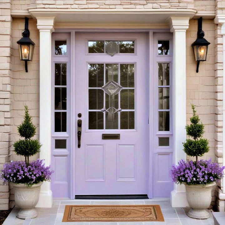 soft lavender front door