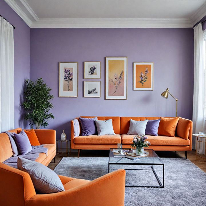 soft lavender living room paint color