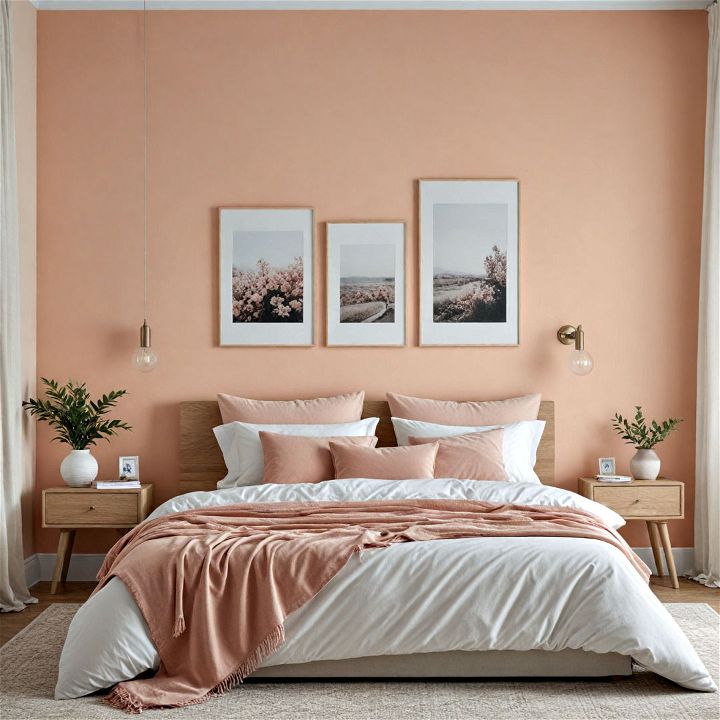 soft peach bedroom
