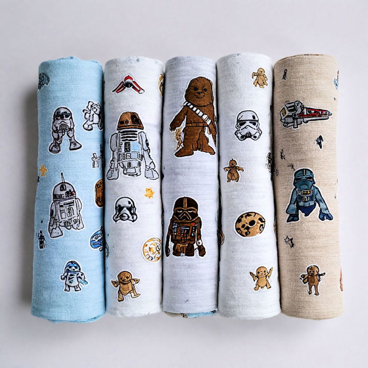 soft star wars swaddle blanket for nursery