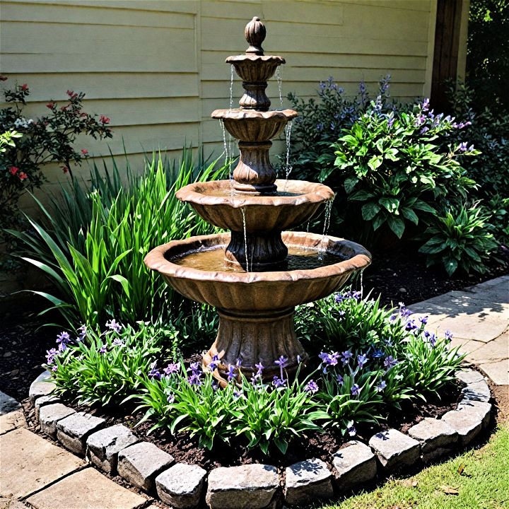 soothing and inviting garden fountain