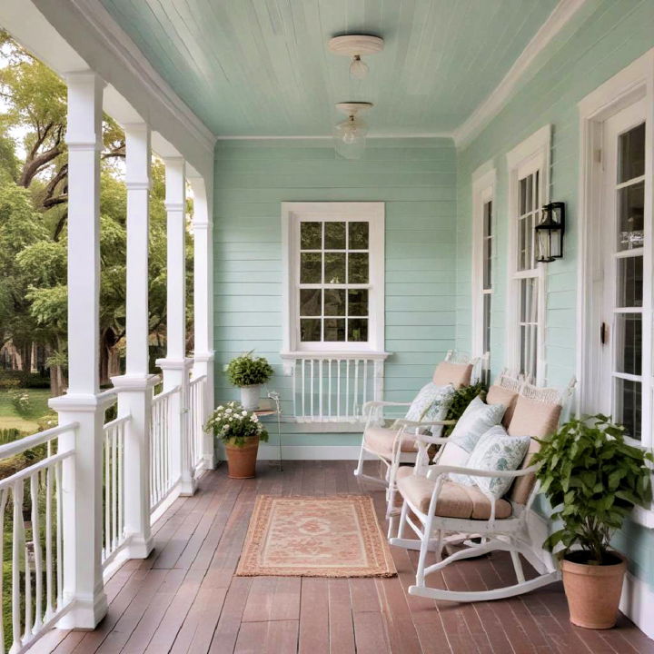 soothing crisp mint porch paint