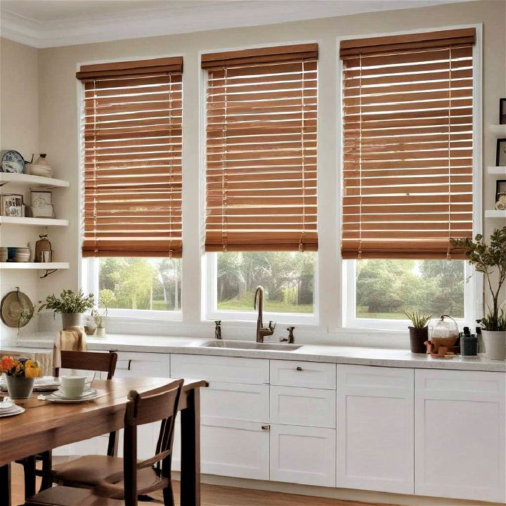sophisticated faux wood blinds