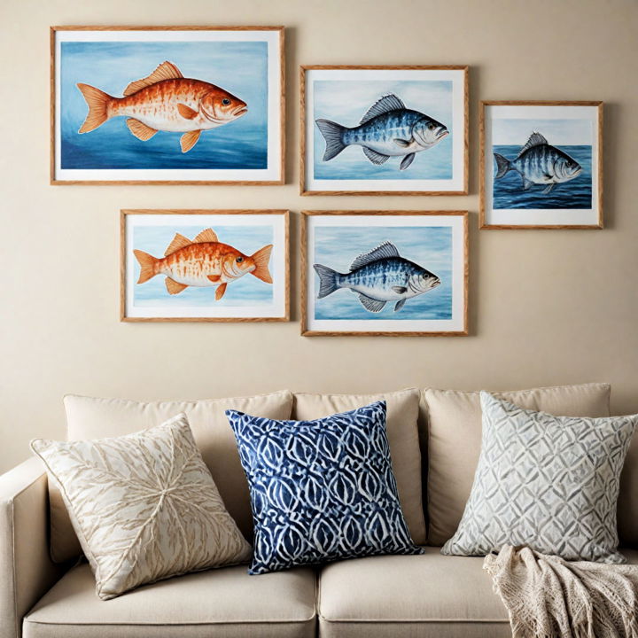 sophisticated fish themed decoration