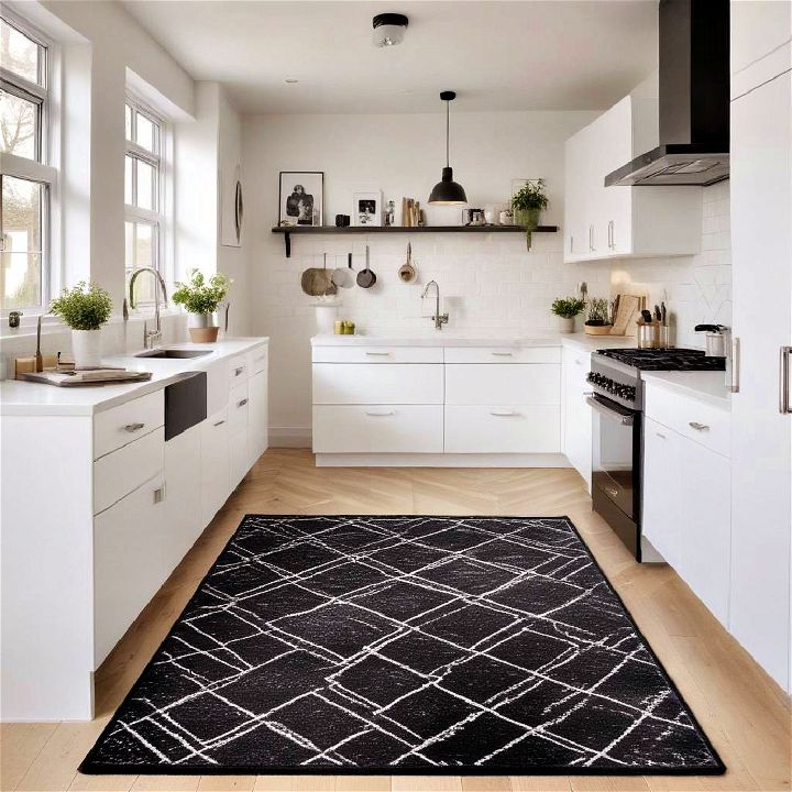 sophisticated monochrome rug