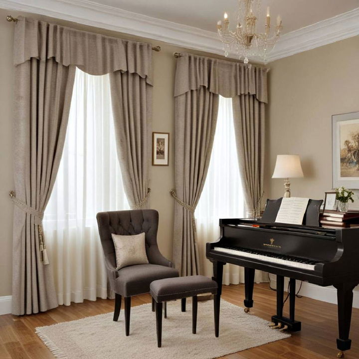 soundproof curtains for piano room