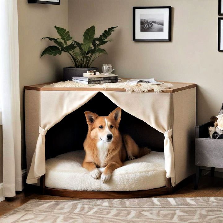 space saving corner pet bed