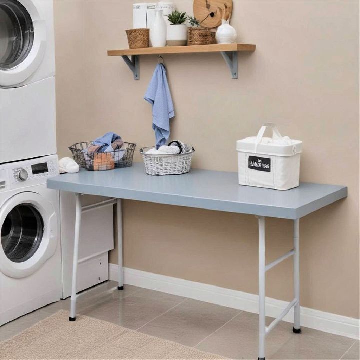 space saving foldable laundry table