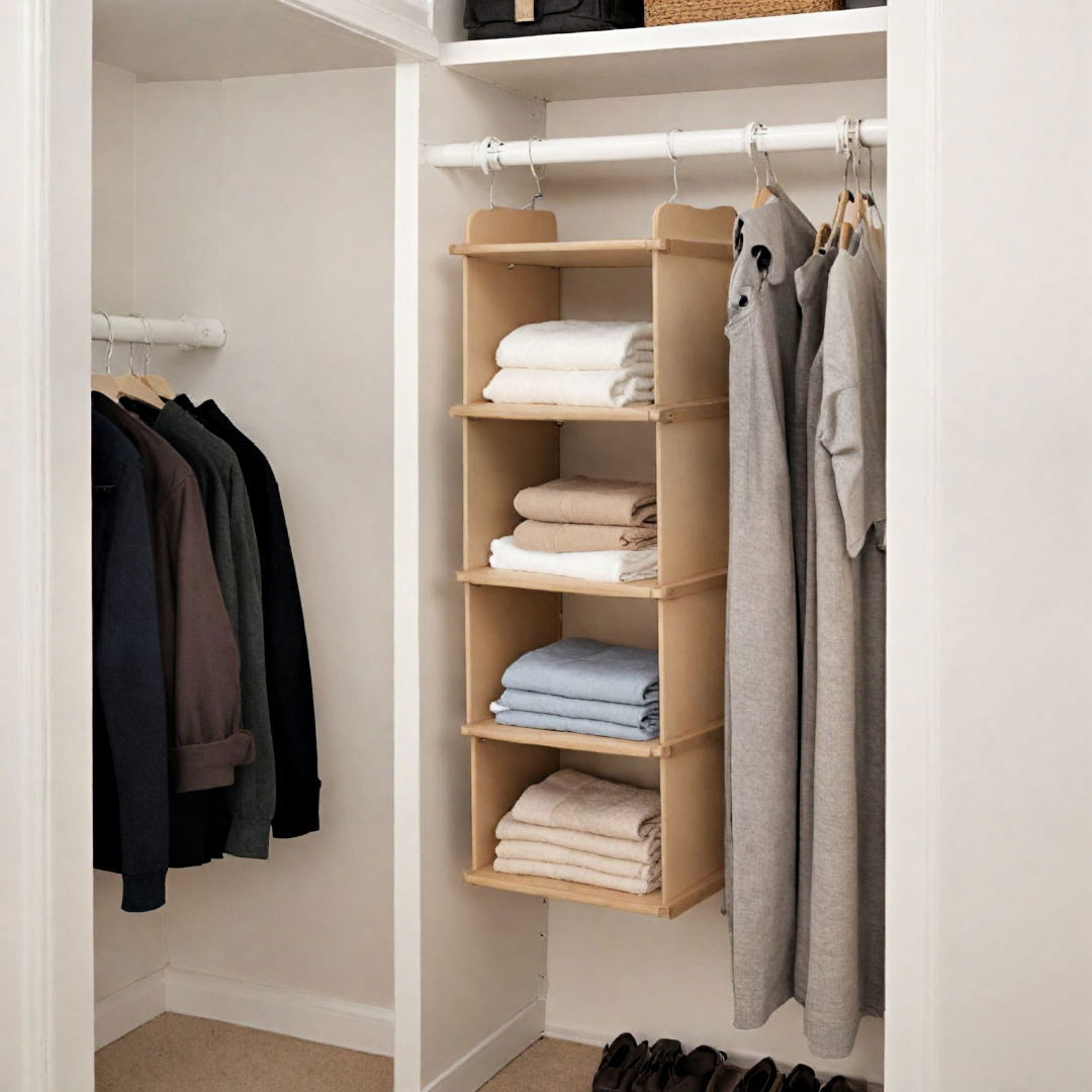 space saving hanging shelf organizer