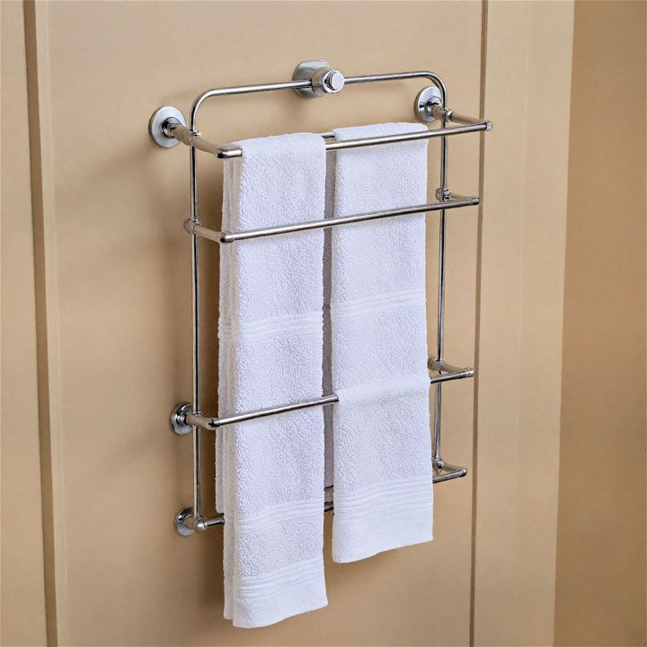 space saving towel rack