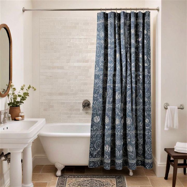 spanish inspired shower curtain