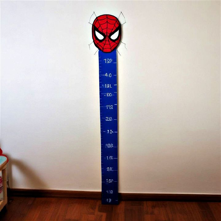 spiderman themed growth chart